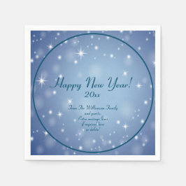 Servilleta De Papel Añadir nombre de organización familiar Feliz Año N