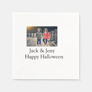 Servilleta De Papel añadir nombre de texto de foto niños de Halloween