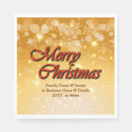 Servilleta De Papel Añadir nombre Editar texto Navidades coincidentes 