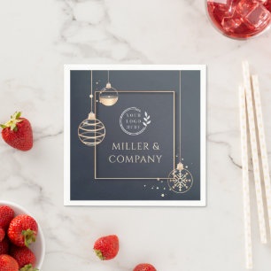 Servilleta De Papel Añadir su logotipo Navidades de vacaciones empresa