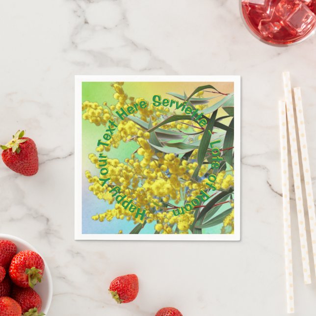 Servilleta De Papel Añadir Wattle & Gum deja cóctel australiano (In situ)