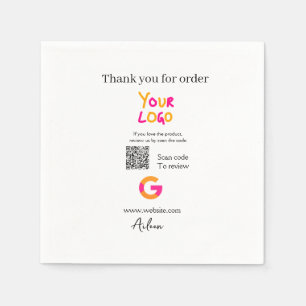 Servilleta De Papel Análisis del código QR del sitio web del logotipo 