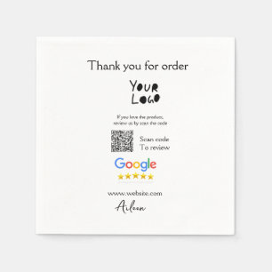 Servilleta De Papel Análisis del código QR del sitio web del logotipo 