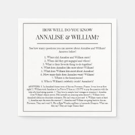 Servilleta De Papel Analiza Qué Sabes De Cocktail Boda Divertido