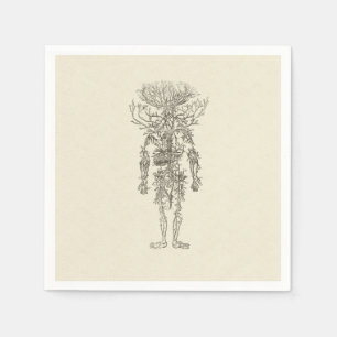 Servilleta De Papel Anatomía humana el ilustracion antiguo de las