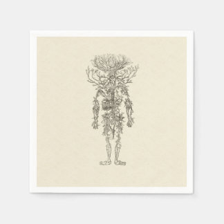 Servilleta De Papel Anatomía humana Ilustracion antiguo de las arteria