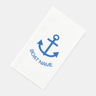 Servilleta De Papel Anchor Blue Personalizado Tu Nombre De Barco