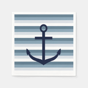 Servilleta De Papel Anchor de franjas azules