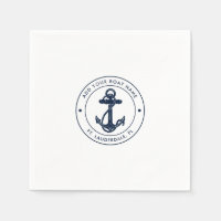 Ancla de barco personalizada azul marino