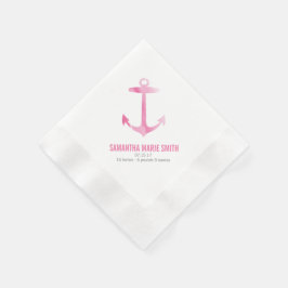 Servilleta De Papel Anclaje acuático naumático Baby Shower Sip y See