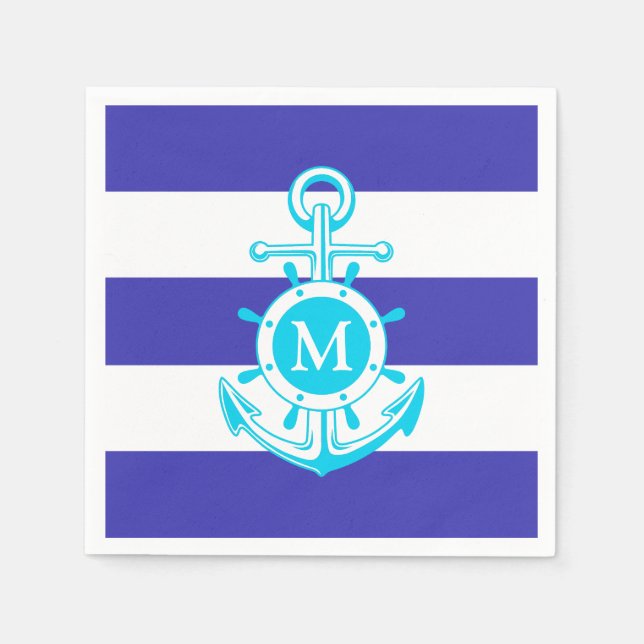 Servilleta De Papel Anclaje azul (Anverso)