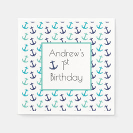 Servilleta De Papel Anclaje azul nautico