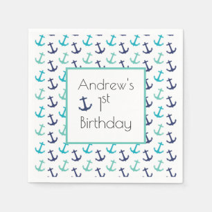 Servilleta De Papel Anclaje azul nautico