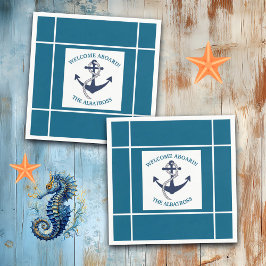 Servilleta De Papel Anclaje de barca del patrón náutico del personaliz