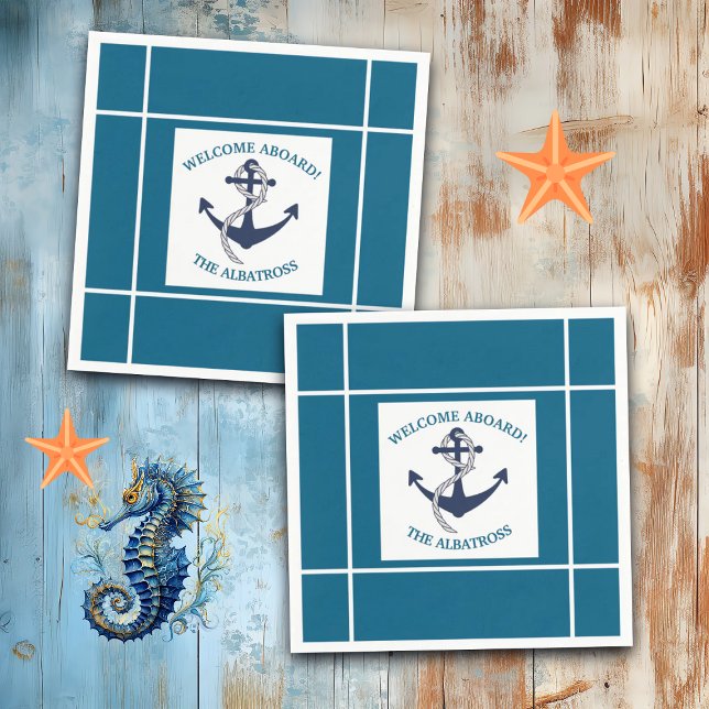 Servilleta De Papel Anclaje de barca del patrón náutico del personaliz (Subido por el creador)