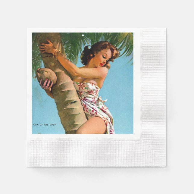 Servilleta De Papel Anclaje del árbol de coco (Anverso)