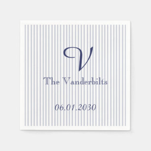 Servilleta De Papel Anclaje náutico en Boda de banda gris
