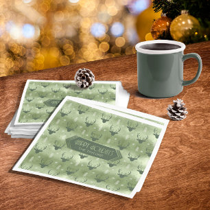 Servilleta De Papel Anclajes de venado Flechas Navidades Patrón ID861