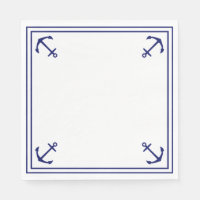 Anclas azules en blanco