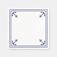 Anclas Azules en Cóctel Personalizable Blanco