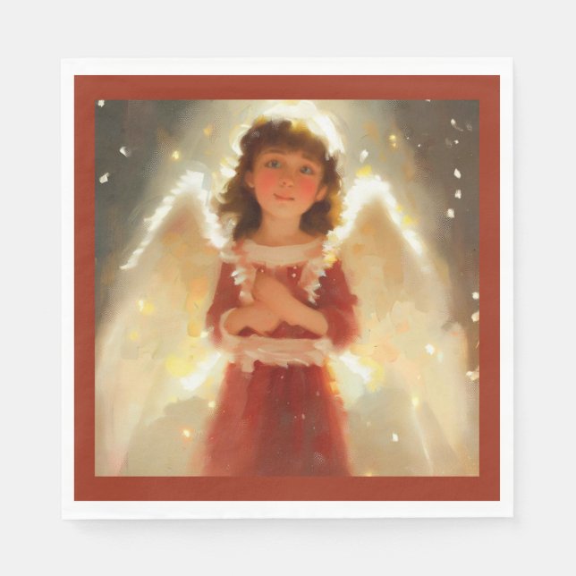 Servilleta De Papel Ángel 4 navidades (Anverso)