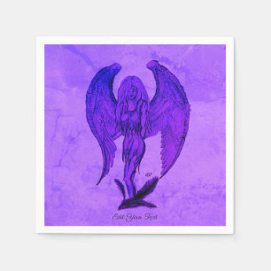 Servilleta De Papel Ángel al estilo tatuaje