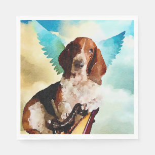 Servilleta De Papel Angel Basset hound Napkin