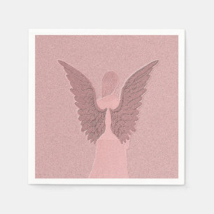 Servilleta De Papel Ángel de guarda rosado