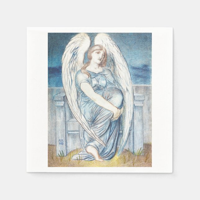 Servilleta De Papel Ángel de la Guardia en la Biblia Hebrea (Anverso)