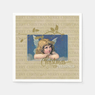 Servilleta De Papel Ángel de las Bendiciones de Navidad