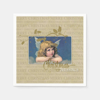 Servilleta De Papel Ángel de las Bendiciones de Navidad