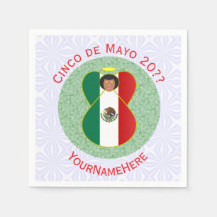 Servilleta De Papel Ángel Personalizado de Cinco de Mayo Mexicano 