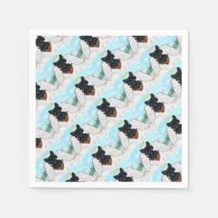 Servilleta De Papel Ángel Terrier Escocés Negro