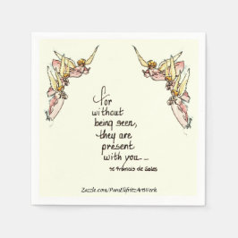 Servilleta De Papel Ángeles celestiales con el discurso del boceto cóm