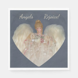 Servilleta De Papel Angels Rejoice Traditional Blue Holiday