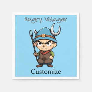 Servilleta De Papel Angry Villager Pitchfork Thunder_Cove
