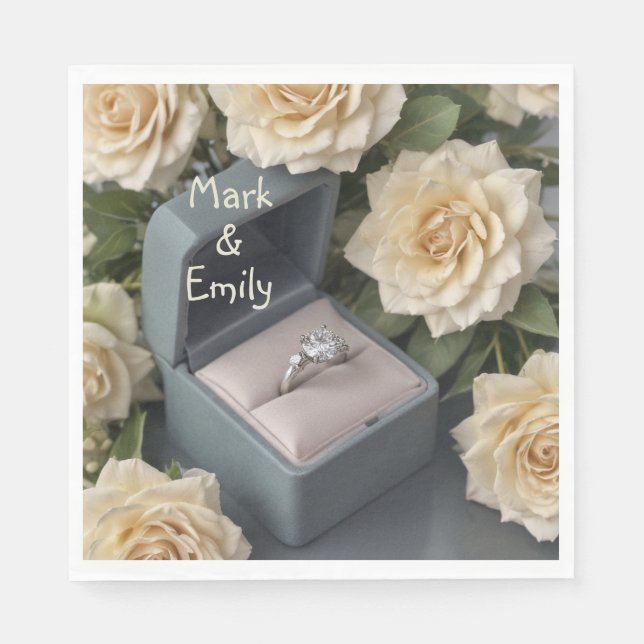 Servilleta De Papel Anillo de compromiso (Anverso)