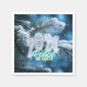 Servilleta De Papel Anillo en 2024 que desea paz en la Tierra