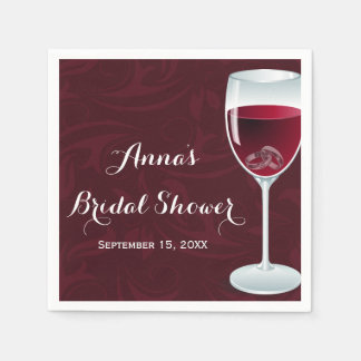 Servilleta De Papel Anillos en Boda de novias de cristal de vino