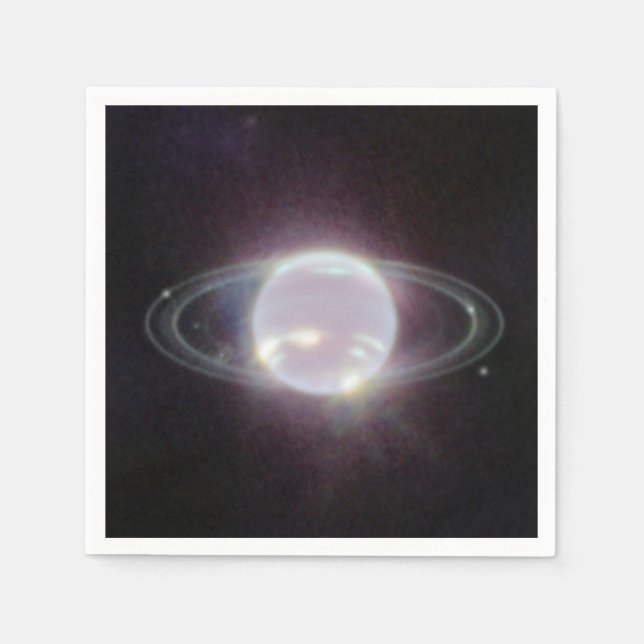 Servilleta De Papel Anillos JWST del planeta Neptuno (Anverso)