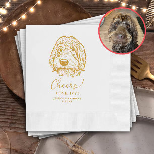 Servilleta De Papel Animación personalizada de perro de Labradoodle