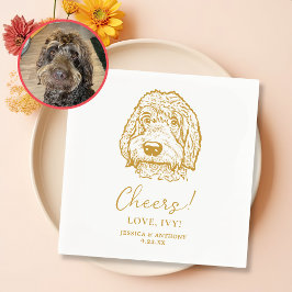 Servilleta De Papel Animación personalizada de perro de Labradoodle