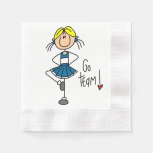 Servilleta De Papel Animadora del Equipo Azul Vamos