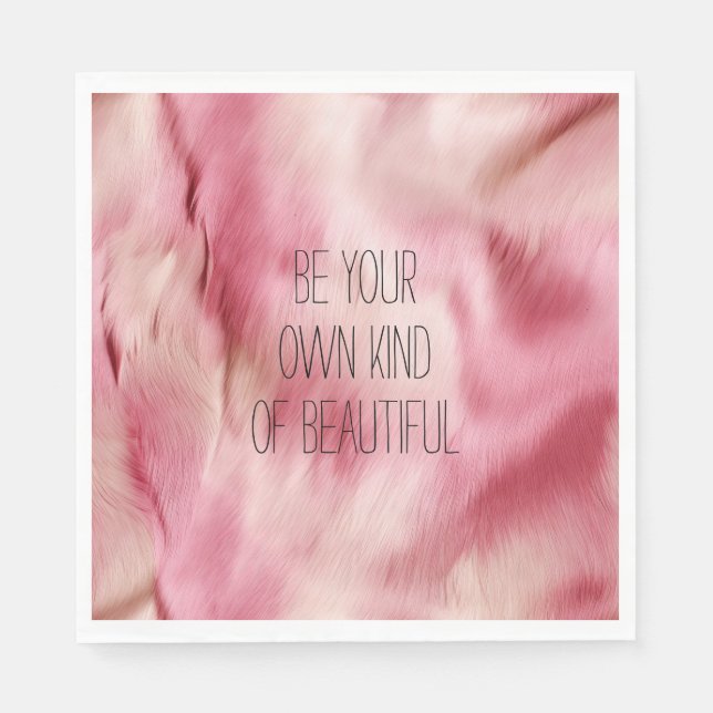 Servilleta De Papel Animal blanco de oro rosado (Anverso)