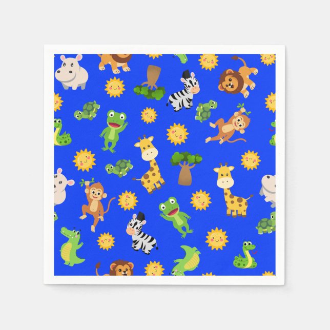 Servilleta De Papel Animales africanos (Anverso)