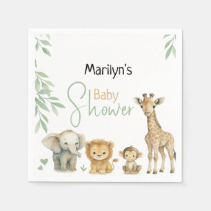 Servilleta De Papel Animales Bebés Dulces para Baby Shower