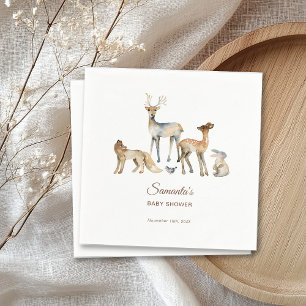 Servilleta De Papel Animales Bosque Ducha de Bebé