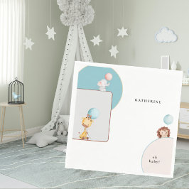 Servilleta De Papel Animales con globos Baby Shower