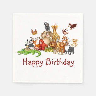 Servilleta De Papel Animales cortos