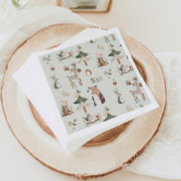 Animales de bosque sage verde rústico Baby Shower